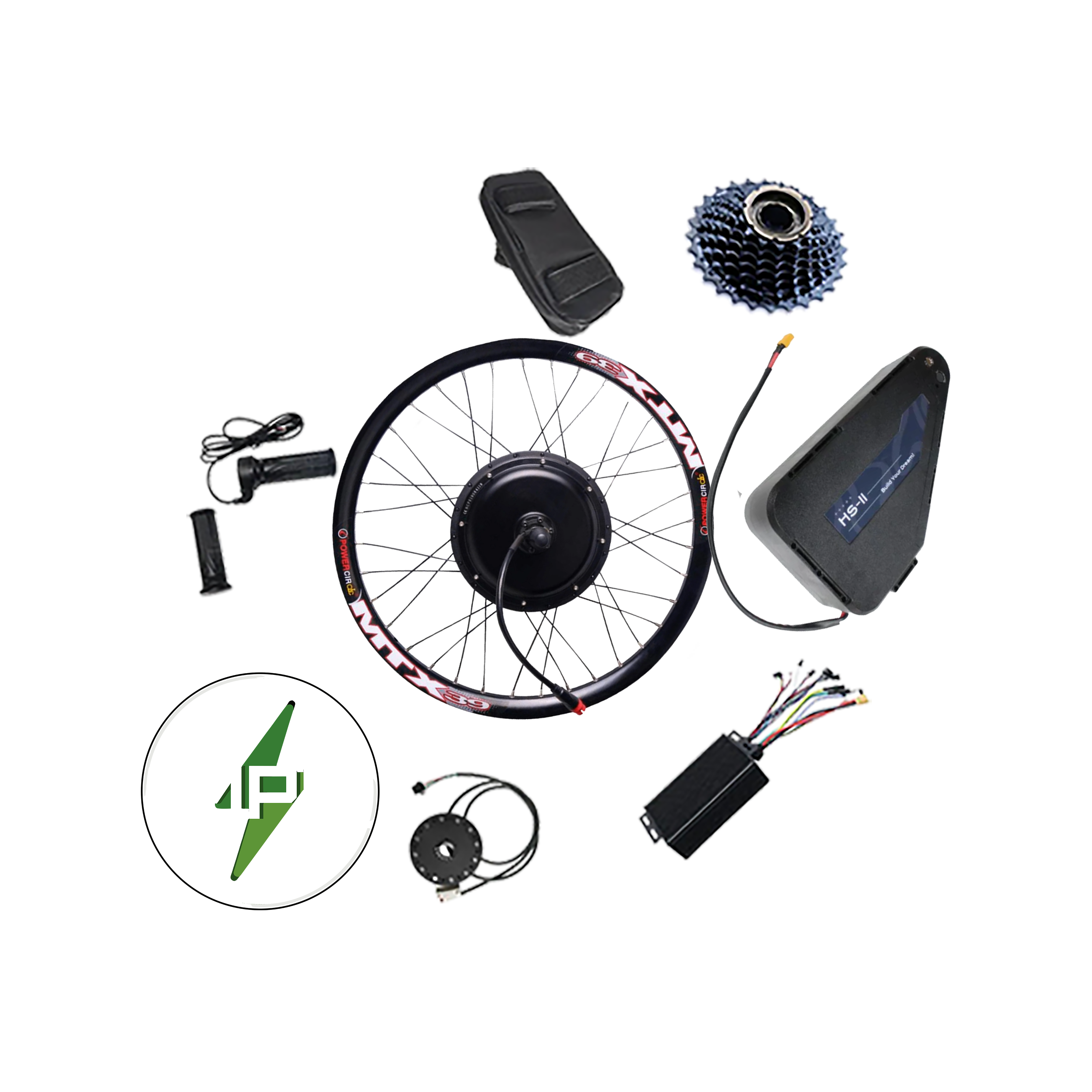 2000W 72V 20AH MTX Full Rear Hub Motor Kit
