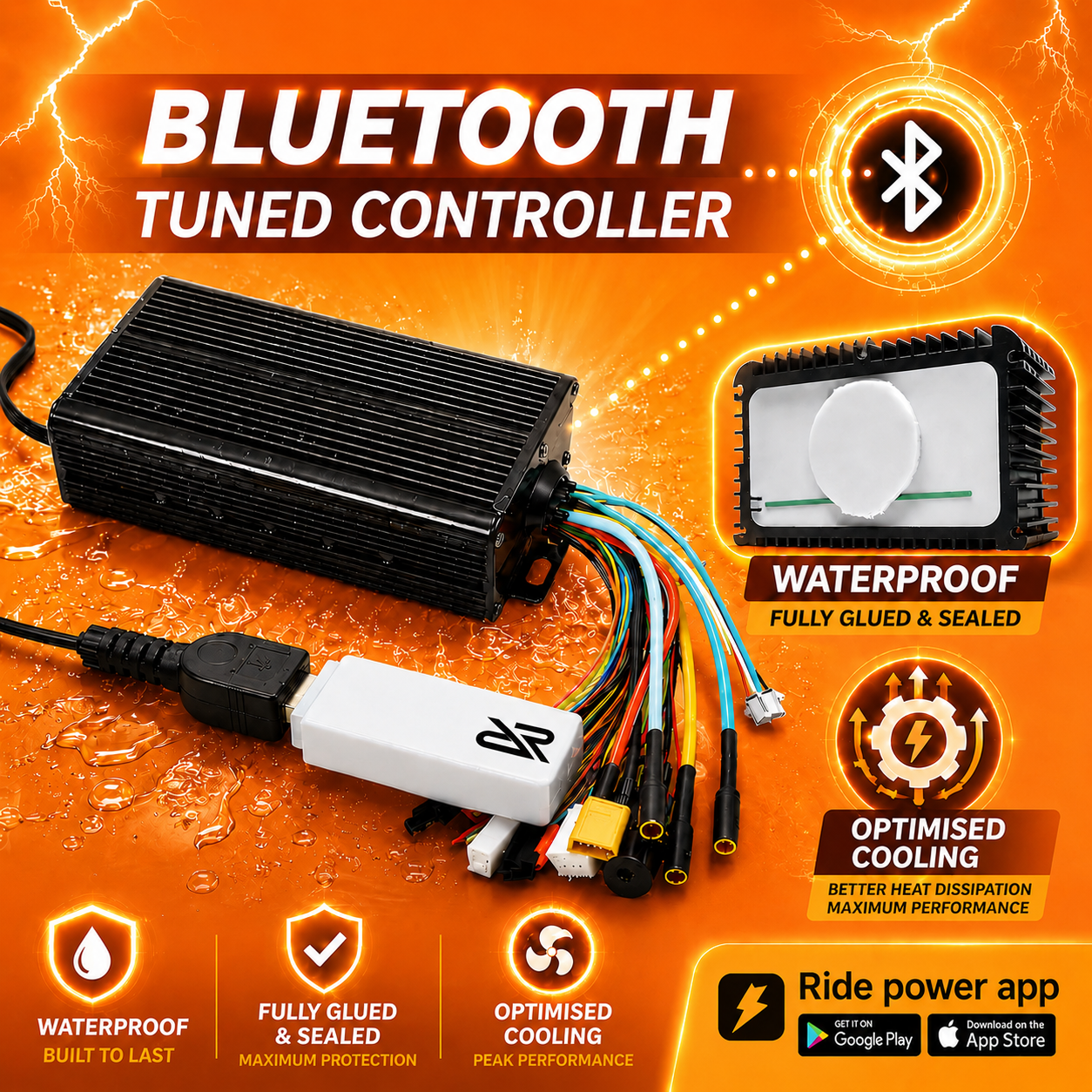 New Bluetooth Tuned 60a Waterproof Controller